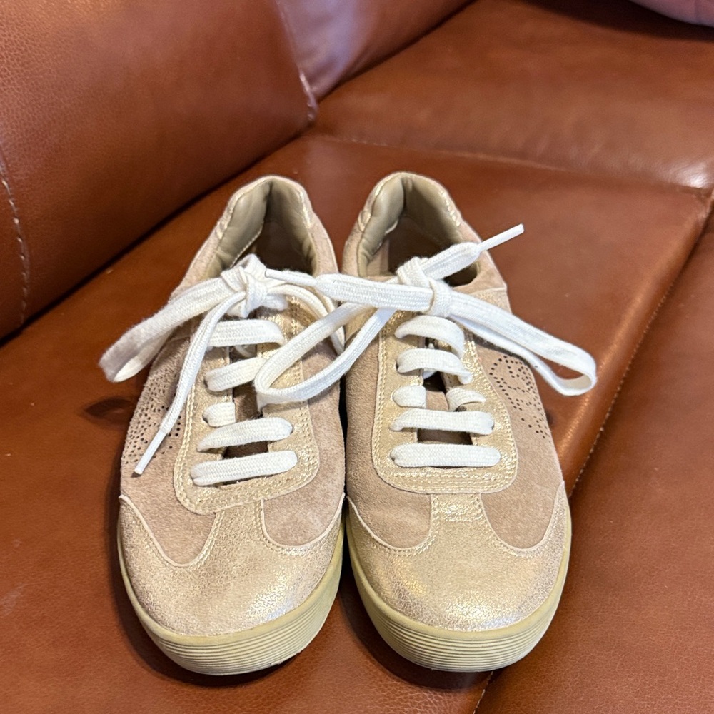 Tory Burch Gold Athletic Shoes